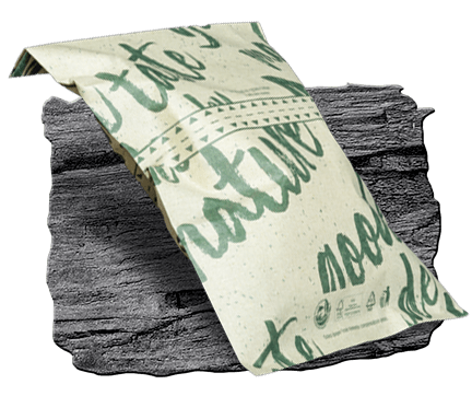 Baker's bag with tear strip. Made from sustainable grass paper