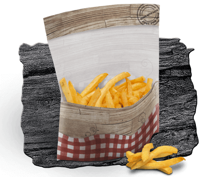 Sealable bag for side dishes such as French fries chicken or quark balls