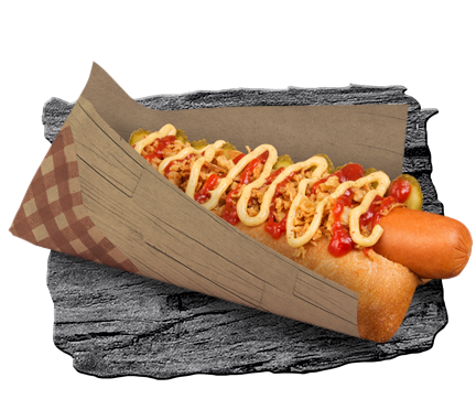 Emballage en papier pour hot-dogs à emporter